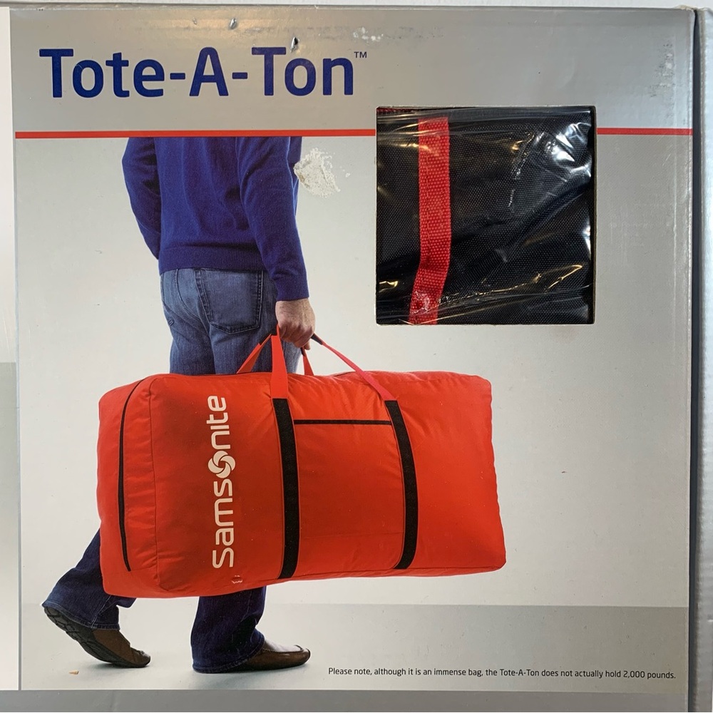 Samsonite 32.5″ Tote-A-Ton Duffle Bags Black And Red Storage Travel Large Nylon